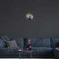 Sospensione Contemporanea Balls Acciaio Cromo Vetro Fumè 1 Luce E27 D30Cm 1632SM