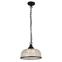 Sospensione Contemporanea Highworth Acciaio Nero Vetro Trasparente 1 Luce E27