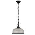 Sospensione Contemporanea Highworth Acciaio Nero Vetro Trasparente 1 Luce E27 1682BK