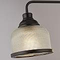 Lampadario Contemporaneo Highworth Acciaio Nero Vetro Trasparente 3 Luci E27 1683-3BK