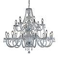 Lampadario Classico Hale Acciaio Cromo Vetro 18 Luci E14 17218-18