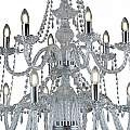 Lampadario Classico Hale Acciaio Cromo Vetro 18 Luci E14 17218-18