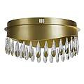 Plafoniera Classica Gioiello Acciaio Oro Vetro Led 21W 4000K 19211-1GO