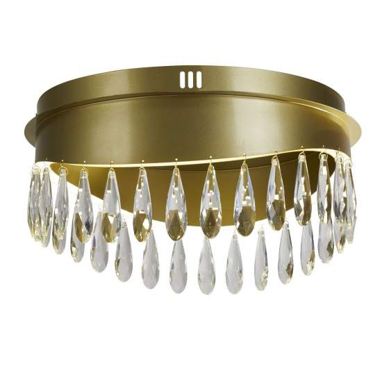 Plafoniera Classica Gioiello Acciaio Oro Vetro Led 21W 4000K 19211-1GO
