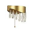 Applique Classica Gioiello Acciaio Oro Vetro Led 5W 4000K 19211-2GO