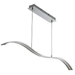Lampadario Moderno Ala Acciaio Argento Marrone Led 10W 3000K