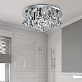 Plafoniera Classica Hanna Acciaio Cromo Vetro Trasparente 4 Luci G9 2204-4CC