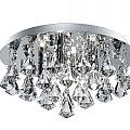 Plafoniera Classica Hanna Acciaio Cromo Vetro Trasparente 4 Luci G9 2204-4CC