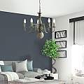 Lampadario Contemporaneo Greythorne Acciaio Grigio 5 Luci E14 2265-5GY