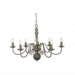 Lampadario Contemporaneo Greythorne Acciaio Grigio 8 Luci E14 Lampadario Contemporaneo Greythorne Acciaio Grigio 8 Luci E14