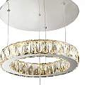 Plafoniera Classica Trifoglio Acciaio Cromo Vetro Argento Led 33W 4000K 2328CC