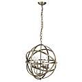 Lampadario Industrial-Nordico Orbita Acciaio Ottone 4 Luci E14 2474-4AB