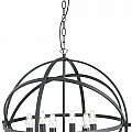 Lampadario Industrial-Nordico Orbita Acciaio Nero 6 Luci E14 2476-6BK