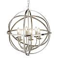 Lampadario Industrial-Nordico Orbita Ferro Argento 6 Luci E14 2476-6SS