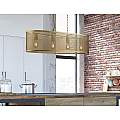 Lampadario Industrial-Nordico Rete Acciaio Oro 4 Luci E27 2484-4GO