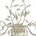 Applique Classica Almandita Acciaio Bianco Vetro Oro 2 Luci E14 2492-2CR