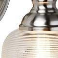 Applique Contemporanea Bistrot Ii Acciaio Argento Vetro Trasparente 1 Luce E27 2671-1SS