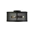 Applique Industrial-Nordico Rete Acciaio Nero 3 Luci E27 2843-3BK
