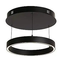 Lampadario Moderno Layla Acciaio Nero Alluminio Led 28,65W 2700-3000-4000K
