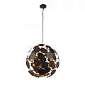 Lampadario Contemporaneo Disco Acciaio Nero Policarbonato Oro 6 Luci E14 3076-6BG