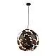 Lampadario Contemporaneo Disco Acciaio Nero Policarbonato Oro 6 Luci E14