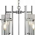 Lampadario Contemporaneo Milo Acciaio Cromo Vetro 6 Luci E14 3096-6CC