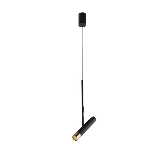 Lampadario Moderno Cilindro Acciaio Nero Oro Led 4W 3000K 31651-1BK