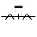 Lampadario Moderno Cilindro Acciaio Nero Oro Led 16W 3000K 31651-5BK
