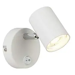 Plafoniera Contemporanea Rollo Acciaio Bianco Vetro Cromo Led 4W 3000K