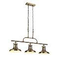 Lampadario Rustico-Country Dallas Acciaio Ottone 3 Luci E27 3193-3AB