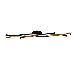 Plafoniera Moderno Fioritura Acciaio Nero Alluminio Led 38W 2300 - 3000 - 4000K