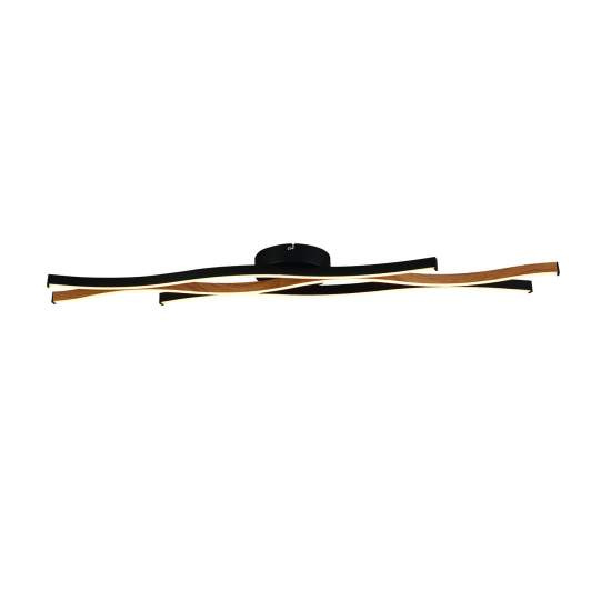 Plafoniera Moderno Fioritura Acciaio Nero Alluminio Led 38W 2300 - 3000 - 4000K 32103-1BK