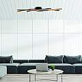 Plafoniera Moderno Fioritura Acciaio Nero Alluminio Led 38W 2300 - 3000 - 4000K 32103-1BK