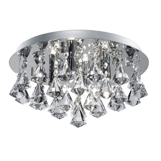 Plafoniera Classica Hanna Acciaio Cromo Alluminio 4 Luci G9 3304-4CC
