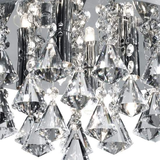 Plafoniera Classica Hanna Acciaio Cromo Alluminio 4 Luci G9 3304-4CC