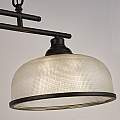 Lampadario Rustico-Country Highworth Acciaio Bianco Vetro Nero 3 Luci E27 3593-3BK