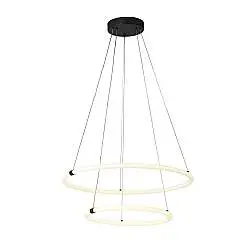 Lampadario Moderno Revolve Acciaio Bianco Policarbonato Nero Led 28,24W 3000K