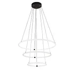Lampadario Moderno Revolve Acciaio Bianco Policarbonato Nero Led 59,81W 3000K
