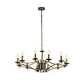Lampadario Classico Ascot Acciaio Ottone 12 Luci E14 41312-12AB