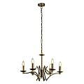 Lampadario Industrial-Nordico Ascot Acciaio Ottone 6 Luci E14 41312-6AB