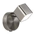 Plafoniera Quadruplo Acciaio Argento Policarbonato Cromo Led 5W 3000K 4231SS