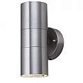 Applique Moderna Metro Acciaio Argento Vetro Trasparente 2 Luci Gu10 5008-2-LED