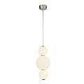 Lampadario Contemporaneo Palla Neve Acciaio Cromo Vetro Bianco Led 18,97W 3000K 51022-3CC