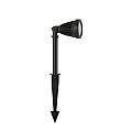 Faretto Picchetto Moderno Spikey Alluminio Nero Vetro Trasparente Led 12W 5000K 51621BK