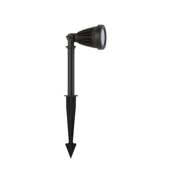 Faretto Picchetto Moderno Spikey Alluminio Nero Vetro Trasparente Led 12W 5000K 51621BK