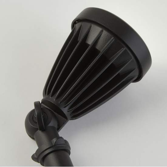 Faretto Picchetto Moderno Spikey Alluminio Nero Vetro Trasparente Led 12W 5000K 51621BK