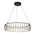 Lampadario Contemporaneo Circolo Acciaio Nero Alluminio Bianco Led 46,4W 3000K 54214-1BK