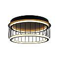 Plafoniera Contemporanea Circolo Alluminio Bianco Silicone Nero Led 40W 3000K 54215-1BK