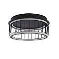 Plafoniera Contemporanea Circolo Alluminio Bianco Silicone Nero Led 40W 3000K 54215-1BK