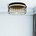 Plafoniera Contemporanea Circolo Alluminio Bianco Silicone Nero Led 40W 3000K 54215-1BK